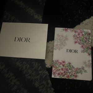Dior Pink Floral Notebook GWP item pages are lined.
